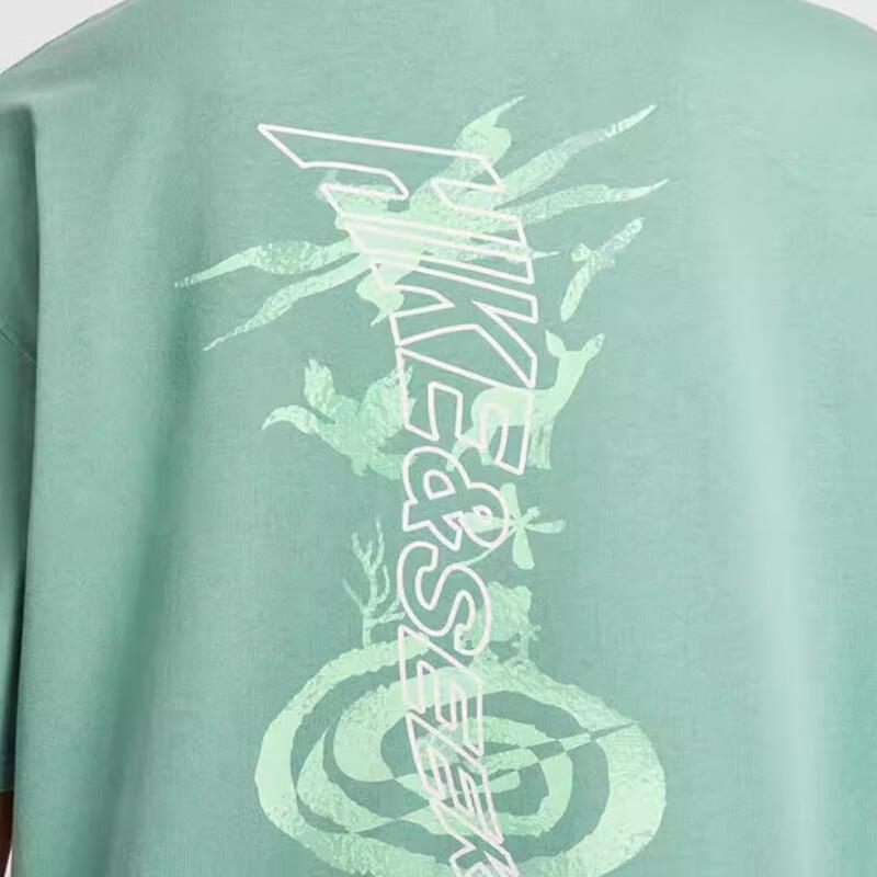 Nike T Shirts Men's Light Green Crew Neck Moderate IH8659-017-
