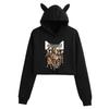 Haikyuu Anime Cat Ears Cropped Hoodie - Women's Autumn/Winter Fashion Sweatshirt