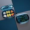 Youjialiangpin Portable Mini Pill Organizer, Weekly Seven-Day 6-Compartment Blue Box
