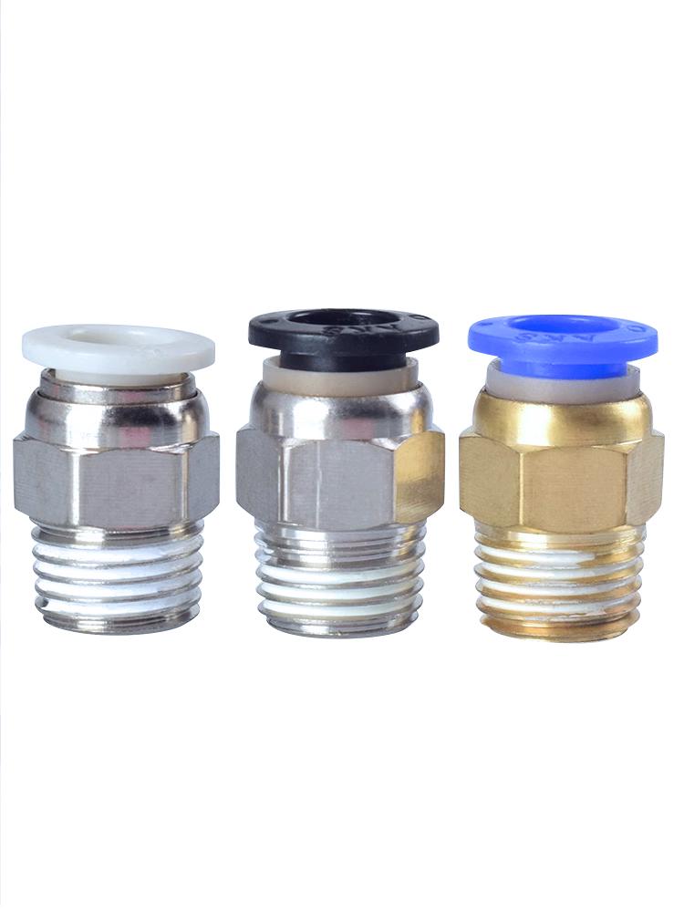 Pneumatic Air Hose Quick Connect Plug PC08-02/10-03/6-01 Solenoid Valve Cylinder Connector