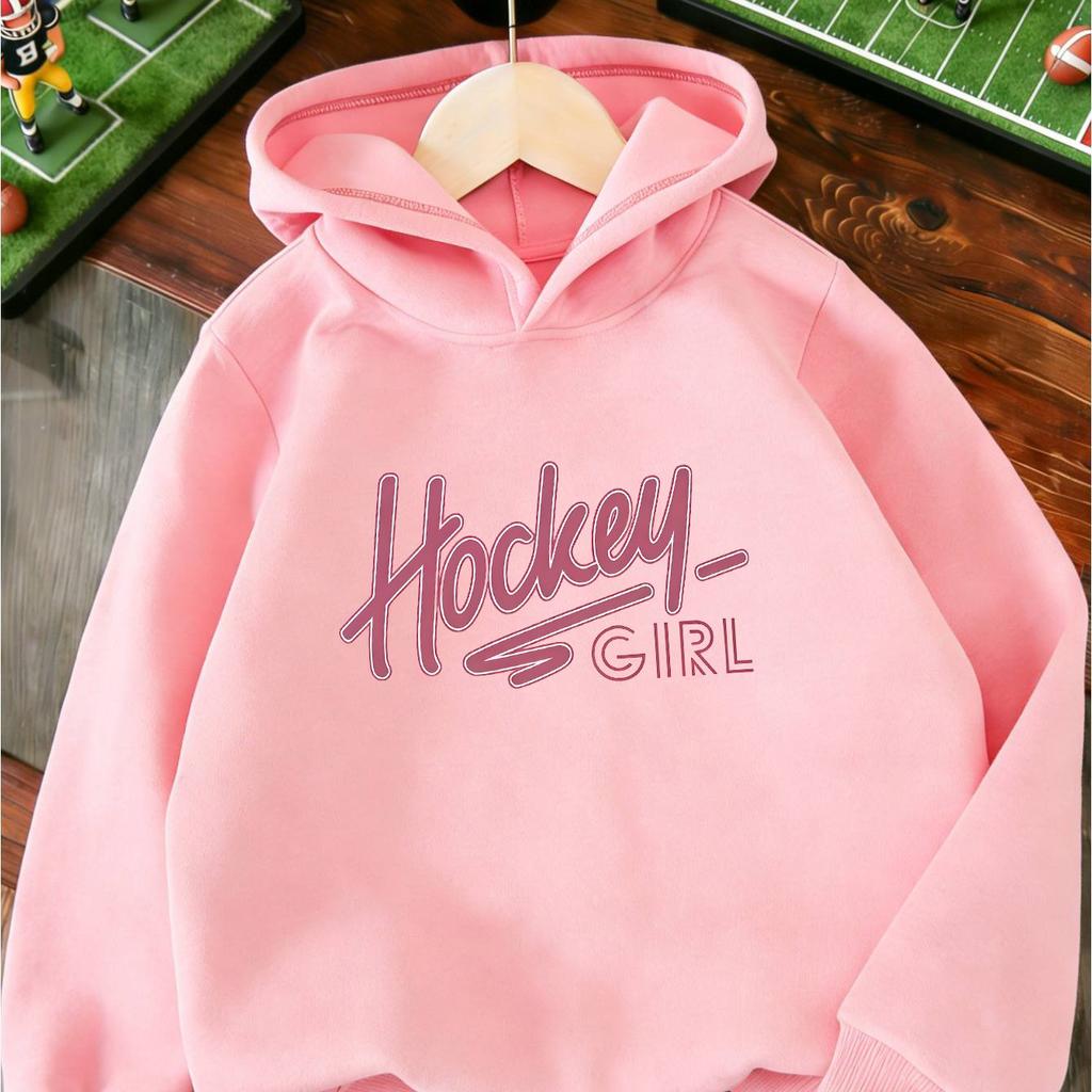 New Hooded Sweatshirts for Boys and Girls – Letter & "Hoey Girl" Prints – Casual Sportswear – Suitable for Outdoors