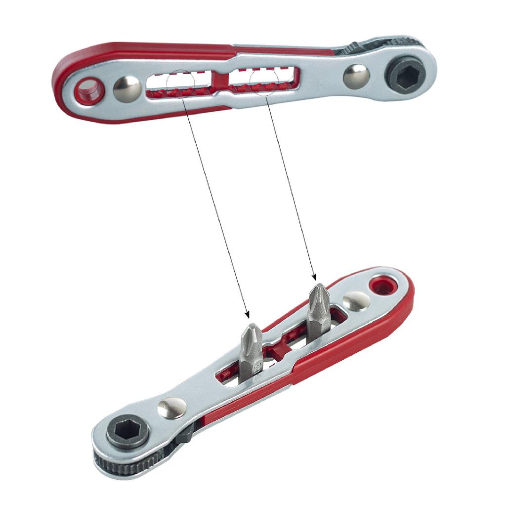 1Pc Mini Manual Bidirectional Ratchet Hex Screwdriver Wrench Multipurpose Magnetic Right Angle Flat Head Socket Tool