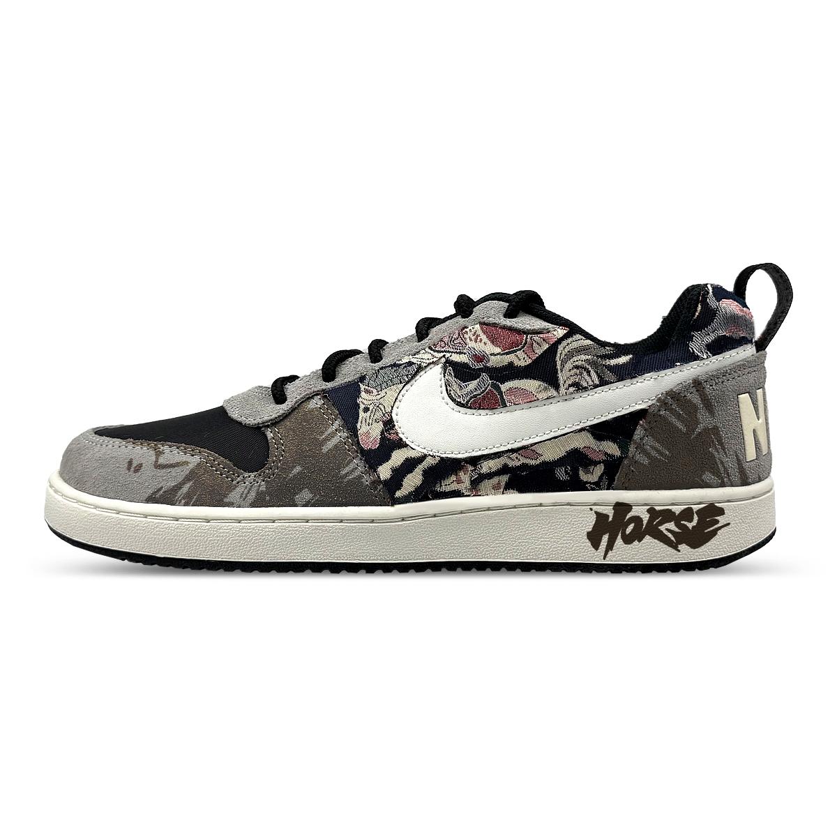 

Nike Court Borough Abrasion Resistant Low top Skateboard Shoes Men s Black Gray 844881-005(Team1298-horse) 38.5