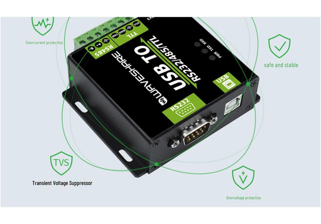 Weixue USB To RS232/RS485/TTL UART Serial Communication Module with Isolation