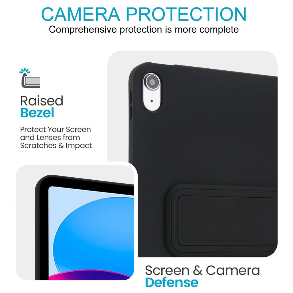 Für iPad (2025)/10.9 (2022) Hülle TPU + PC Hautfreundlich Ständer Tablet-Abdeckung