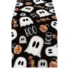Halloween Table Runner with Pumpkin Print for Festive Party Table Decoration