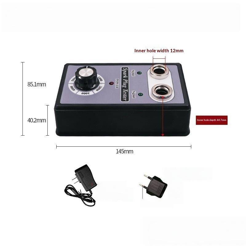 1 Set Car Motorcycle Ignition Coil Checker Spark Detector Adjustable Dual Hole Sparking Plug Tester Spark Tester Diagnostic Tool
