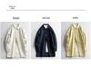 Men's Mid-Length Trench Coat - 2025 Spring/Autumn Casual Loose Jacket, Plus Size Available