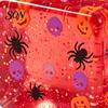 Cube Squeeze Toys Halloween Stress Sensory Toy, Toy with Pumpkin Skull Anxiety Relief Gadget Spider Pattern, Clear Party
