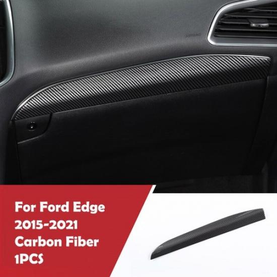 Carbon Fiber ABS Co-Pilot Dashboard Strip Cover Trim For Ford Edge 2015-2020