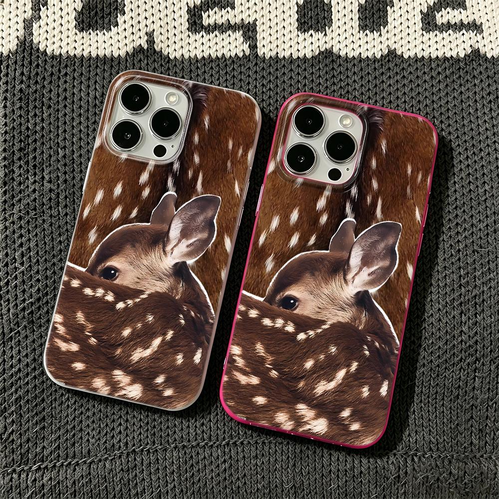 Beautiful Elk High-Quality Deer Pattern Phone Case For Iphone 17Air  14 Pro Max 13 11 12 17 16 15 Soft Cases Shockproof Coque