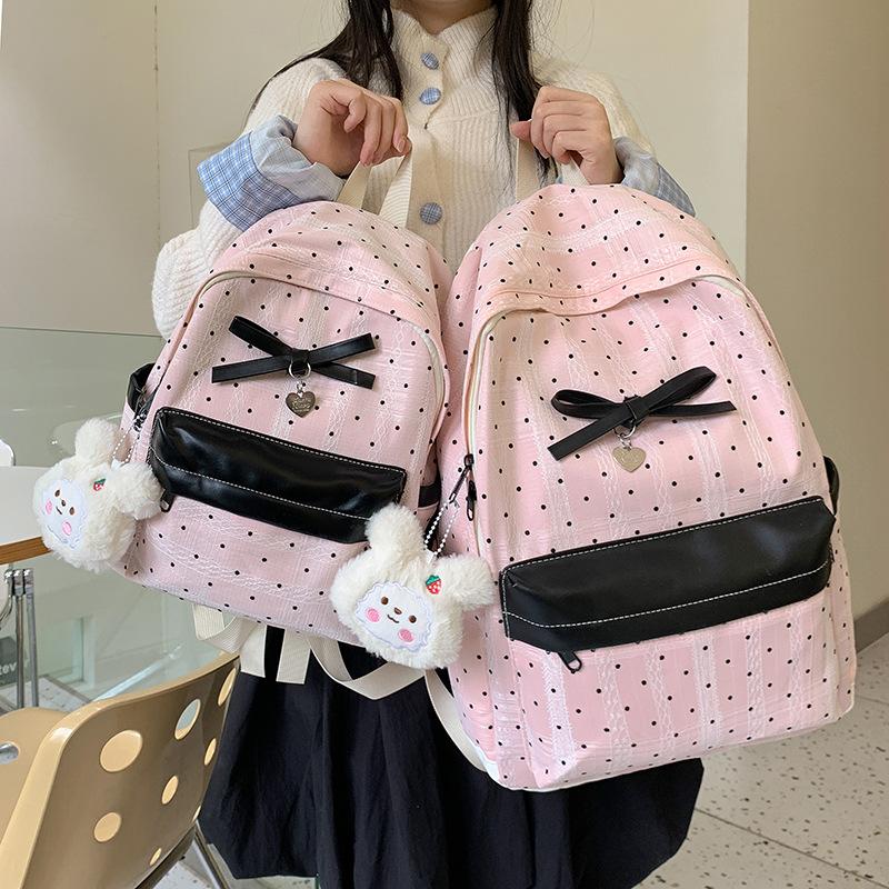 Schoolbag Gentle Lace Design Girl Heart Small Backpack Korean School Bag Elementary School Class Backpack Girlfriend Travel Back