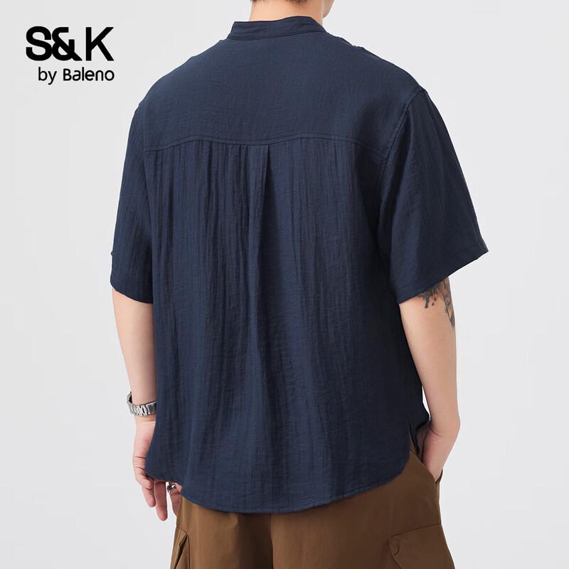 Baleno Men's S&K Series Loose Fit Retro Long Sleeve Shirt