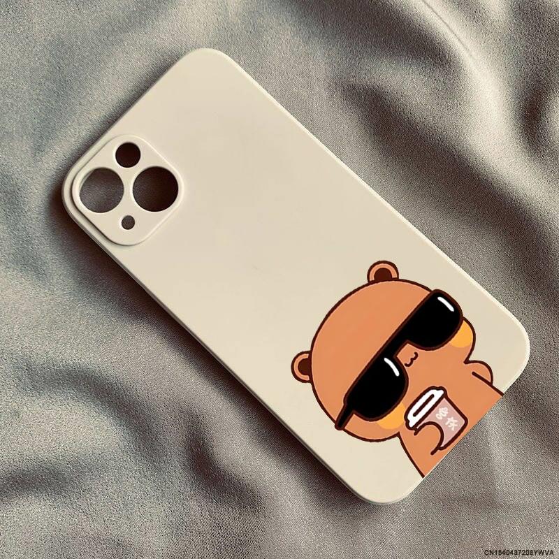 

Забавный мультяшный чехол для телефона Dudu Bubu для пары на iPhone 16 15 14 13 12 11 Pro Max XS X XR 7 8 SE, противоударный, мягкий чехол iPhone 13