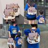 Puppy Dog Printed Checkered Pattern Children Backpack Suitable Parent Children