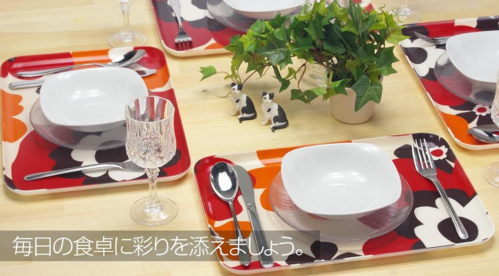 Tatsucraft SR Lunch Tray, Medium, 33cm, Web Original Model, Fuhura Blue, Dishwasher and Microwave Safe, Stylish Nordic Plastic SquareRectangular,