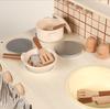 Kids' Wooden Kitchen Playset—Log Style Cooking Toy for Pretend Play