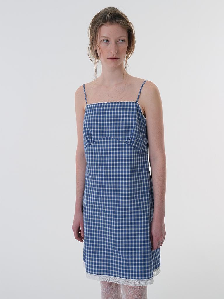 Eleleldijainseutyudio 90S Cotton Lace Slip Dress_Vintage Blue