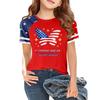 Casual Short Sleeve Crew Neck T Shirt Raglan Sleeve Graphic Print Lightweight Comfortable Soft Fabric Summer Top for Women