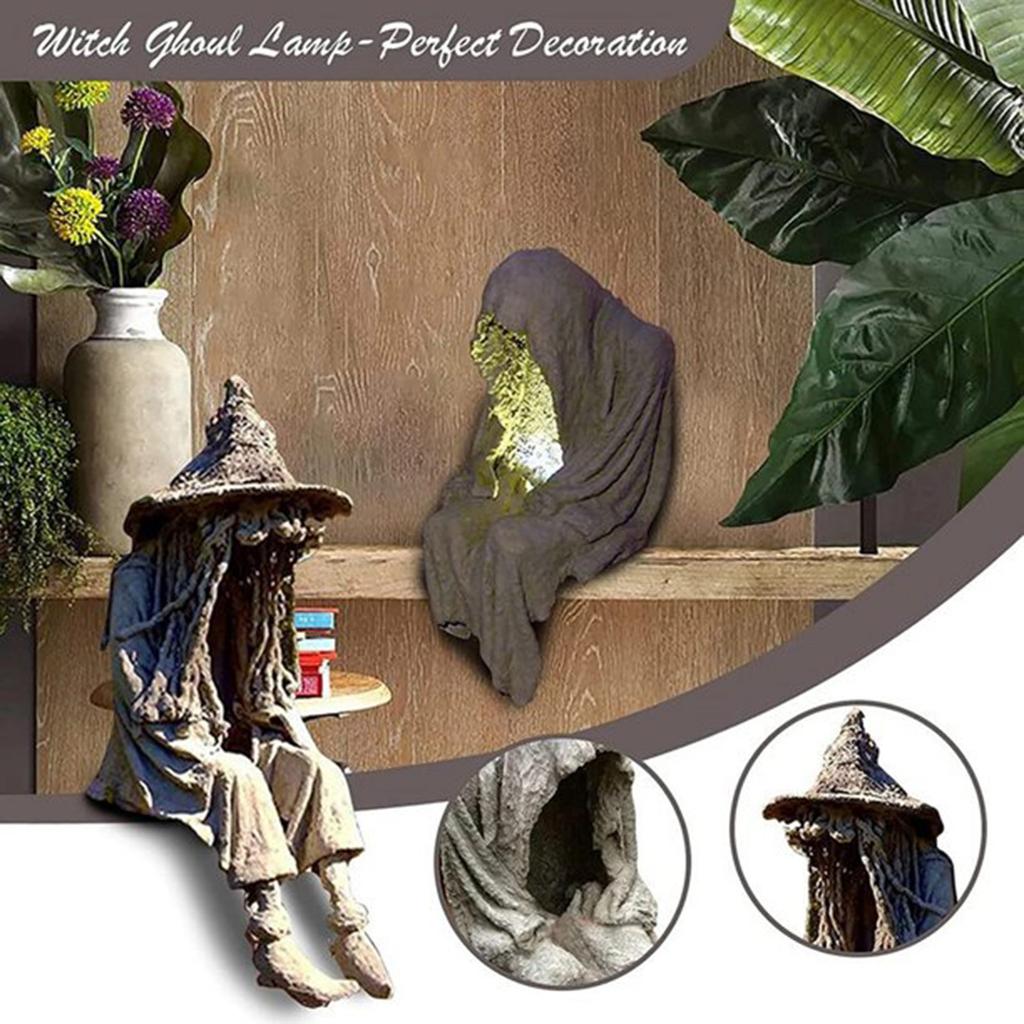 Halloween Ghost Ghost Clothes Resin Ornaments Solar Decoration Garden Design Ghost Clothes Horror