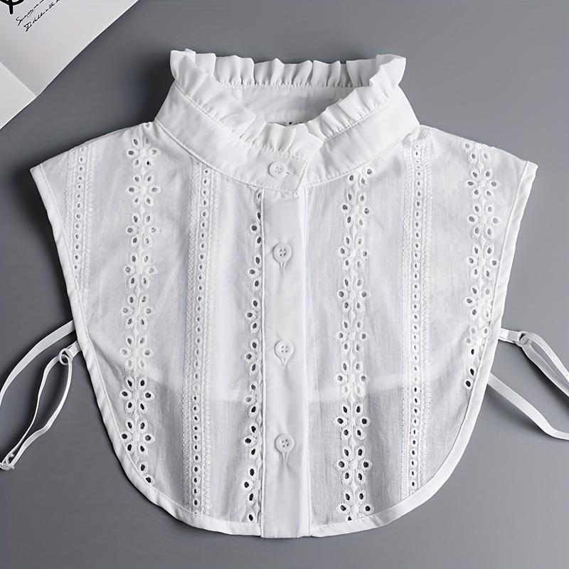 

Stylish Collar Elegant Pleated Collar for Women s Autumn, Winter and Spring Sweater Decoration with Ruffle Collar Versatile Fake Collar білий