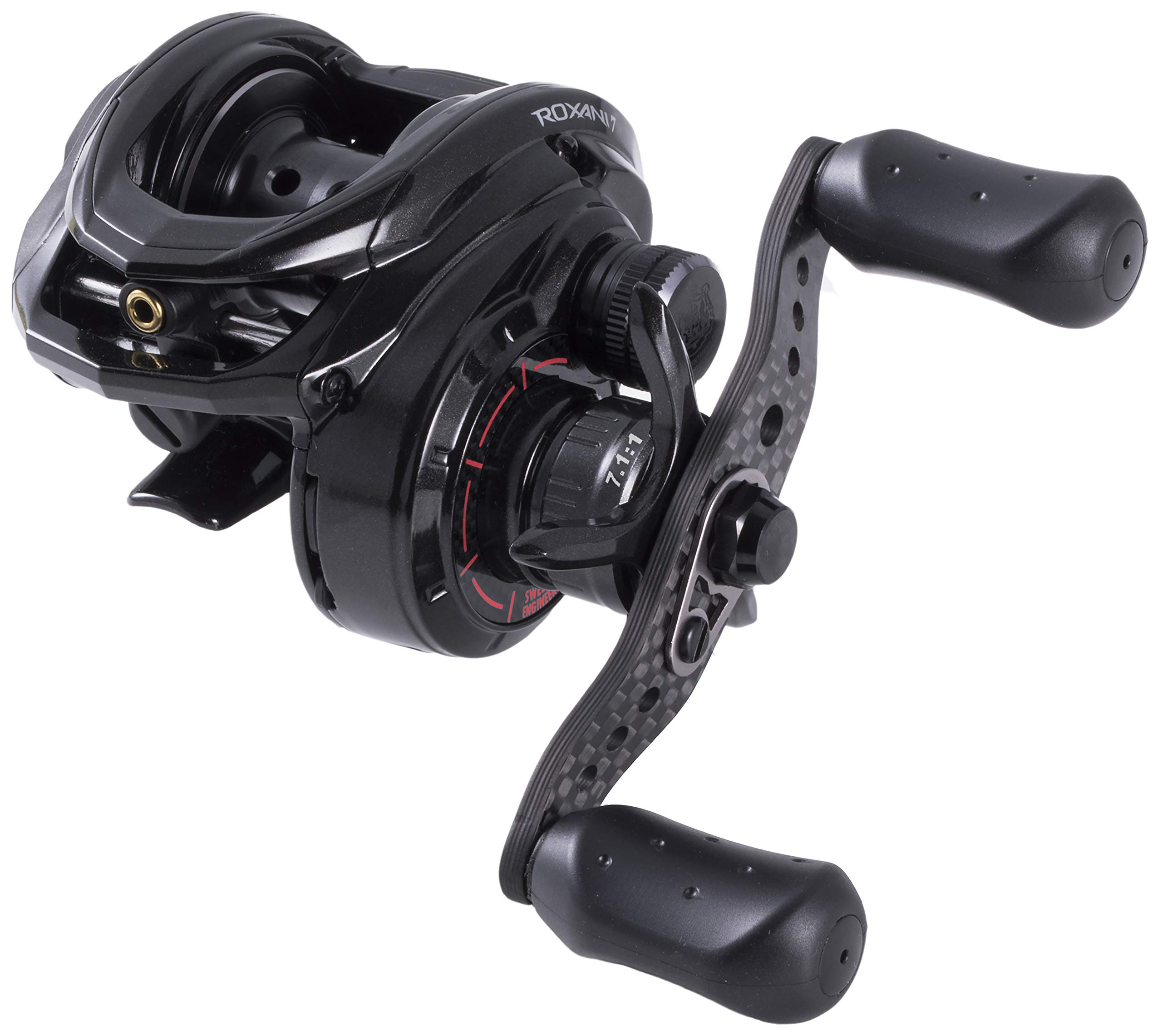 

AbuGarcia High Gear Baitcasting Reel with Carbon Handle for Saltwater Fishing ROXANI7-L Left-Handed чёрный