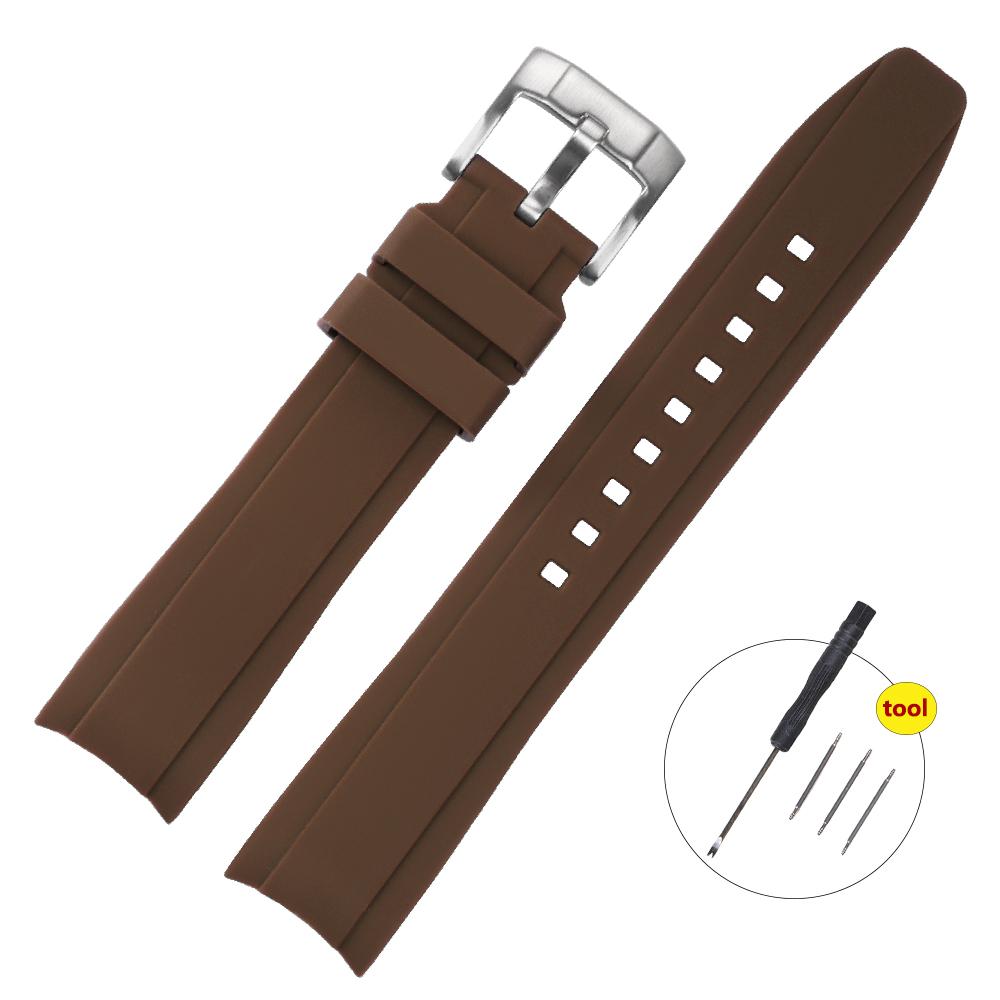 20mm Watch Band for Omega X Swatch Strap for Seamaster 300 for Citizen 22mm Men Women Rubber Silicone Curved End Wrist Bracelet