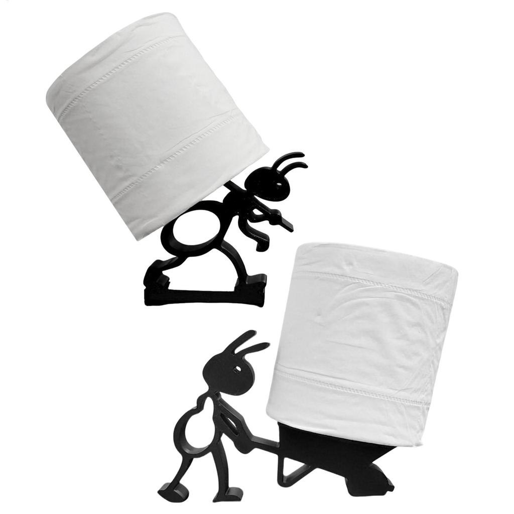Schwarzer Toilettenpapierhalter Ameisenförmig Lustig Matt Serviettenständer Badezimmer Toilettenpapierhalter für Badezimmer Küche Wohnmobil Camping Reise