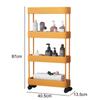 2/3/4 Layer Narrow Gap Storage Rack Shelves Organizer Open High Capacity Save Space Mobile Shelving for Kitchen Bathroom