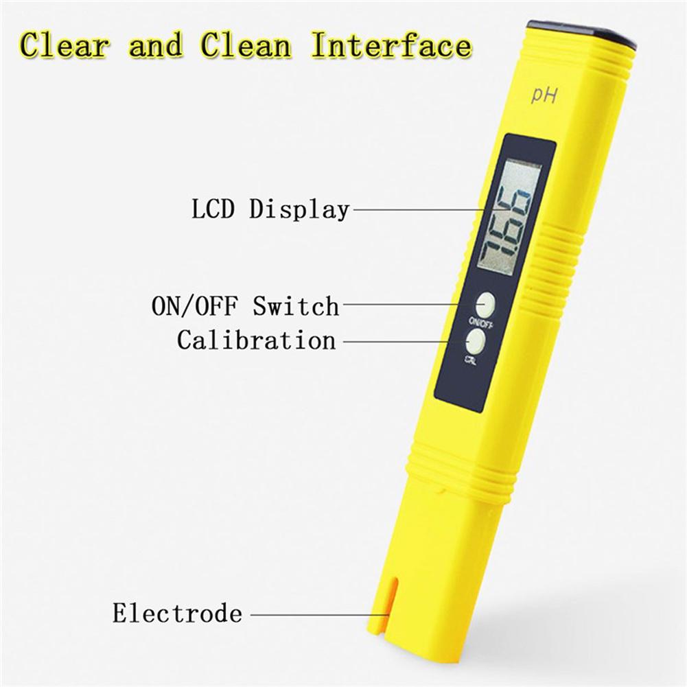 PH Meter Tester High Precision PH Value Water Quality Test Pen Portable Waterproof Multi-function Practical for Aquarium Pool