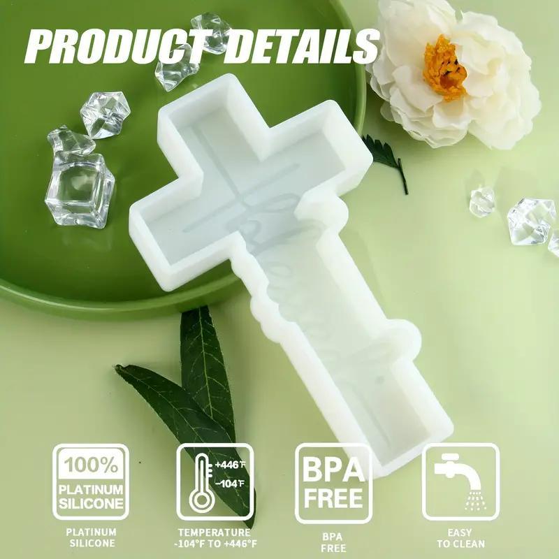 1Pcs Cross Silicone Mold DIY Drop Glue Mold Decoration Handmade Silicone Mold DIY Resin,Candle Making and More
