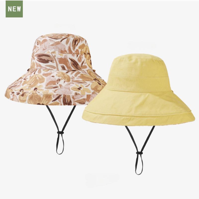 Casual Andas Solskydd UV-skydd Solskyddsmössa Fiskarhatt Dubbelsidig hopfällbar hatt Blommönster Kepsar Justerbar andningsbar solhatt