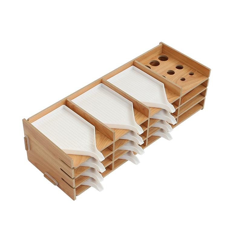 Wooden Diamond Painting Organizer Rack Multi Layer Tray Storage Holder for Beads Drills Pens Rhinestone Art and DIY Craft Tools