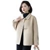 Mom's Elegant Wool Lapel Coat for Middle-Aged & Elderly Women - Autumn/Winter Fashion