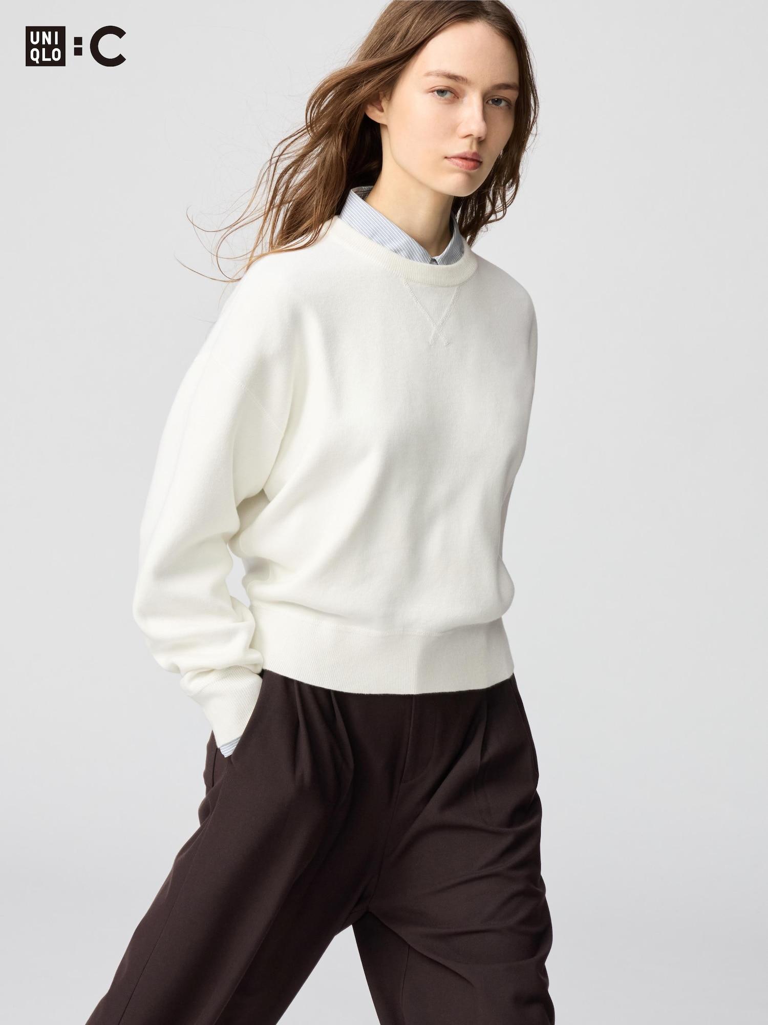 

Свитер Uniqlo Smooth Cotton с круглым вырезом 01 OFF WHITE/WOMEN M
