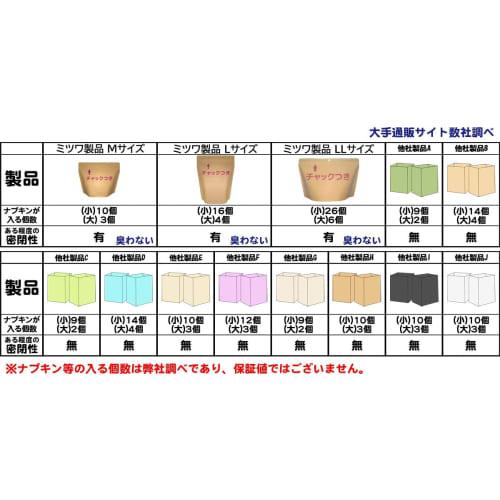 Mitsuwa Strong Odor-Resistant Odorless Zip-Lock Bags, Saninatura, Standard Size, Medium, 30 Count, Made In Japan