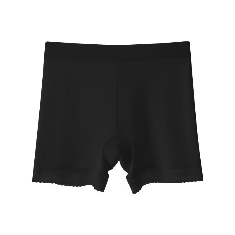 

Large Size Women s Summer Fashion New 2 in 1 Anti Light Flat Angle Underwear 3XL чорний