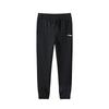 Li Ning Logo Print Fleece Thickened Mid Waist Loose Cuffed Casual Pants Men Bottoms Black AYKUA73-1