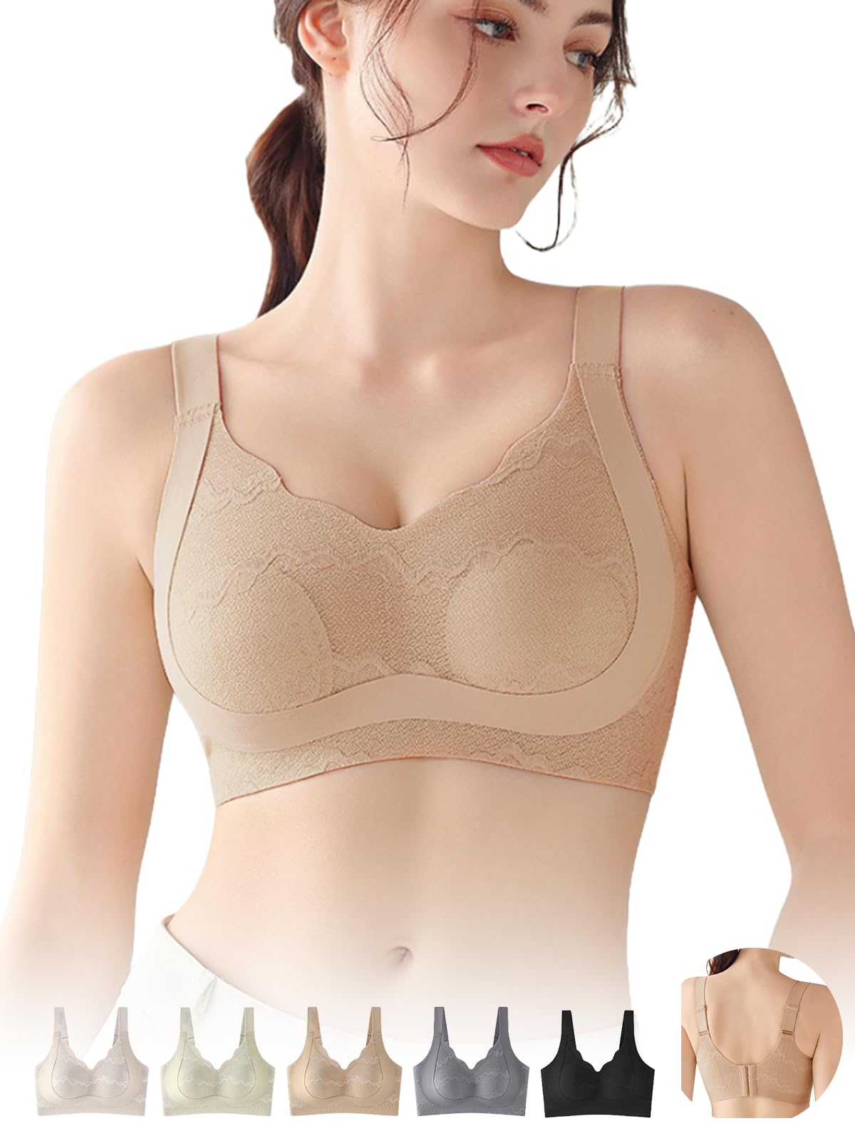 

Визуально меньший бюстгальтер, который делает вашу грудь кружевным, 2 улучшенных кроличьих ушка, без провисания, коррекция груди, высокая боковина, уменьшает, стройнит, сильный ночной