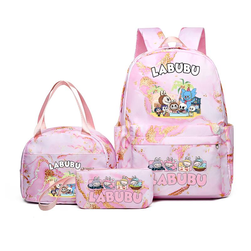 

3 шт./компл. Милый рюкзак с принтом, сумка для ланча, пенал, подростковый, для мальчика, для девочки, ранец, студенческий, школьный рюкзак Zimomo, женская дорожная сумка, подарок