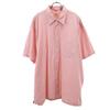 Check Pattern Short Sleeve Cotton Shirt XL Red Men's Used