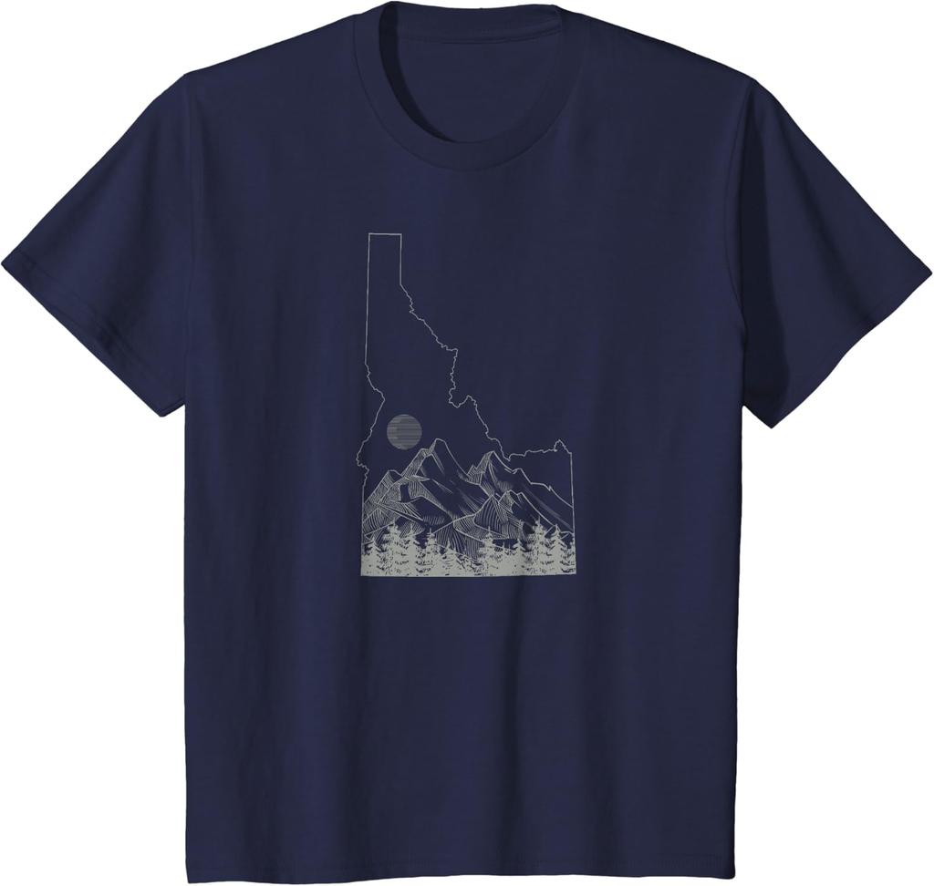 Idaho Retro Vintage Outdoors Mountain Graphic Design Men T Shirt