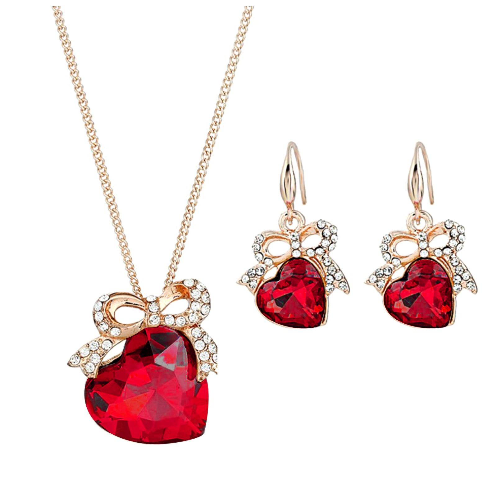 

Love Ladies Серьги Ожерелье Из двух частей Серьги Ожерелье