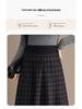 2025 Winter Women's High Waist Knit Pleated Wool Midi Skirt