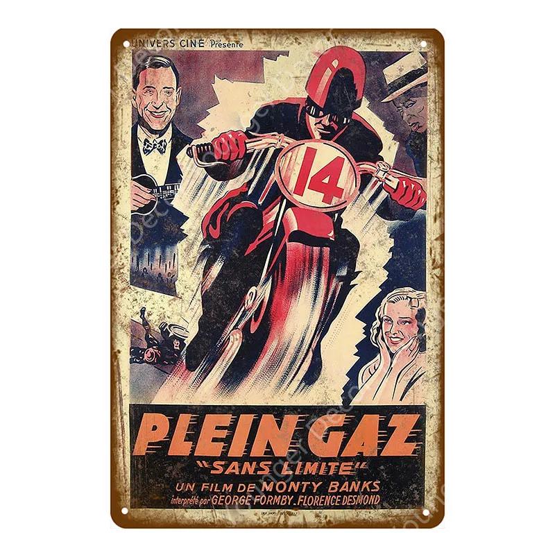 Dirt Bike Metal Poster Retro Motorcycle Races Plaque Wall Art Painting Plate Pub Bar Garage Home Decor Isle Of Man Signs YI-179