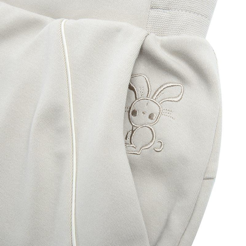 Adidas Knitted Sweatpants Women's White Moderate Cuffed Pants HZ3002