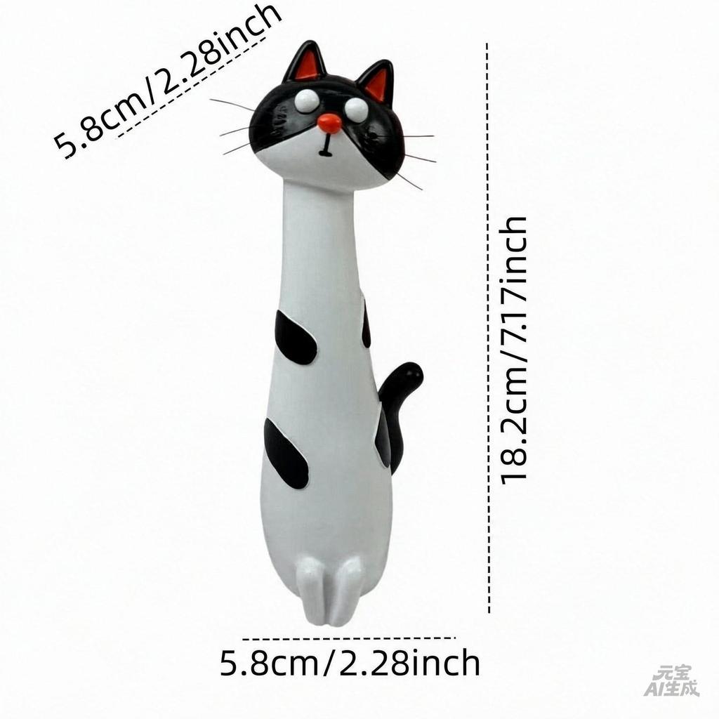 Long Neck Cat Dog Resin Vase Creative Animal Flower Vase Home Table Decor