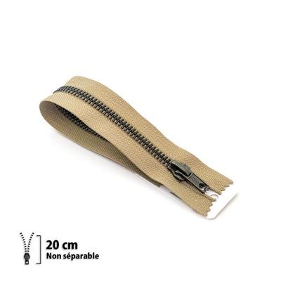 Zipper Z14 - Brass Non-separable 6mm - 20 Cm - 7114945020