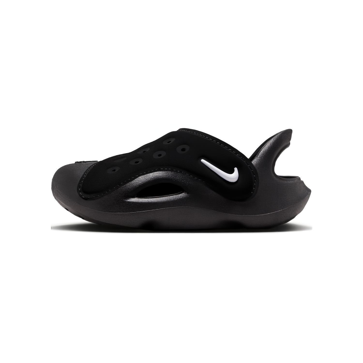 (TD) Nike Aqua Swoosh Sandals  Black White  Baby FN0875-002 EU 23.5