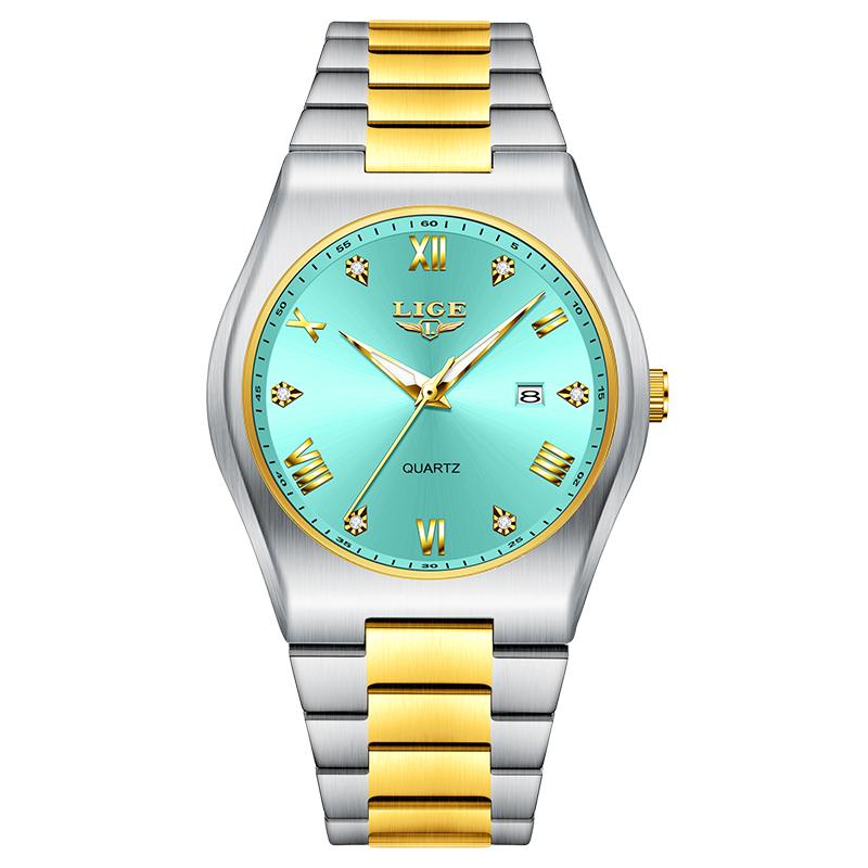 LIGE Luxury Quartz Man Wristwatch Sport Men Watches Waterproof Luminous Date Week Stainless Steel Men's Watch Reloj Hombre
